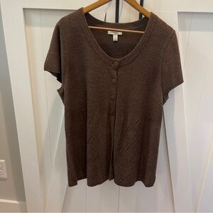Dressbarn woman Brown Knit Women's sweater top 18/20